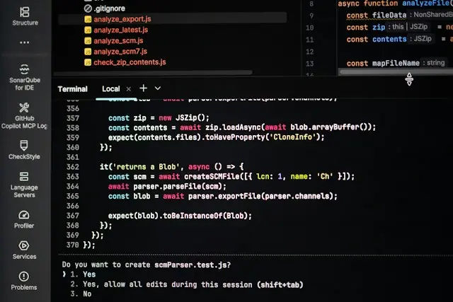 Code affiché sur un écran d&rsquo;ordinateur au thème sombre
